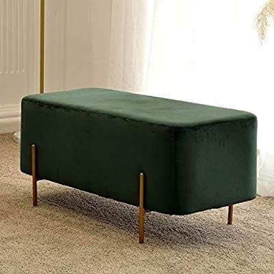 Square green ottoman