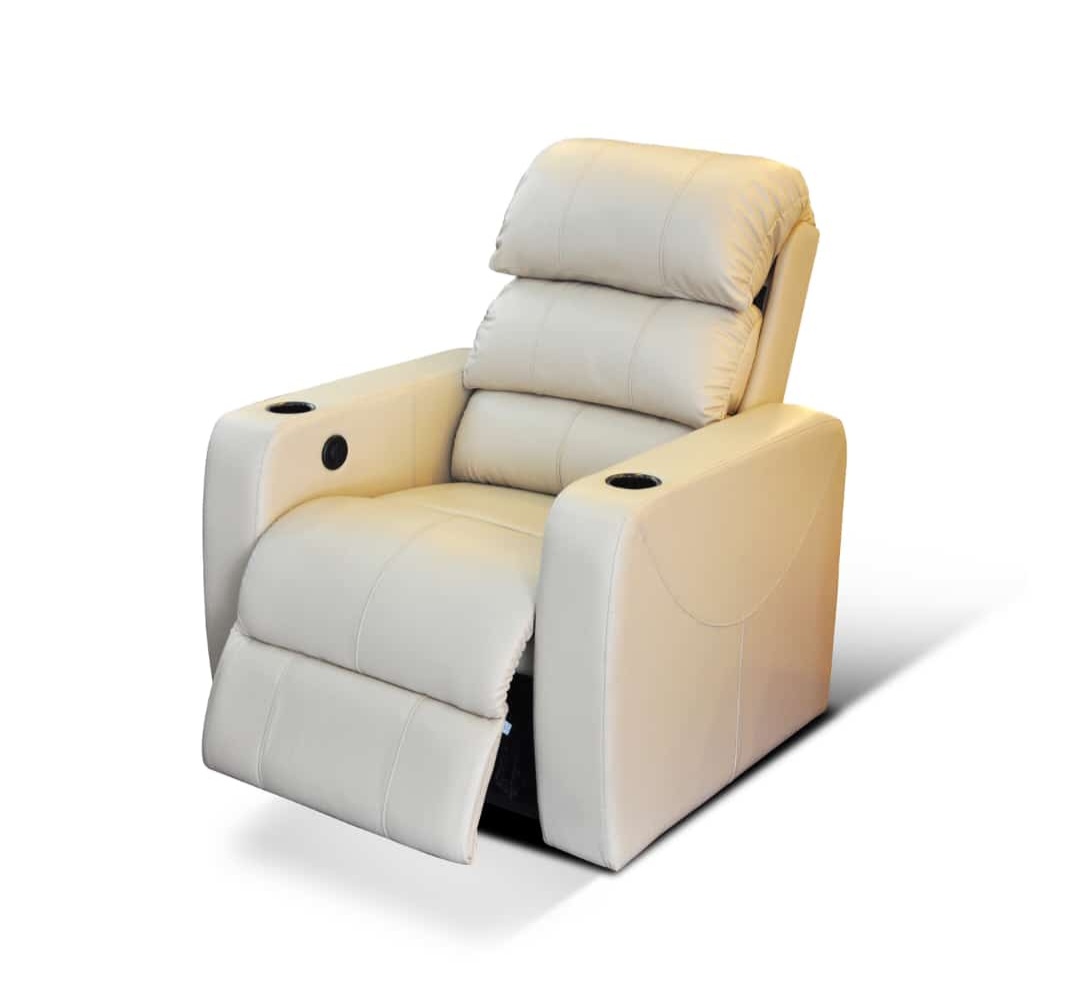 Single white recliner chair