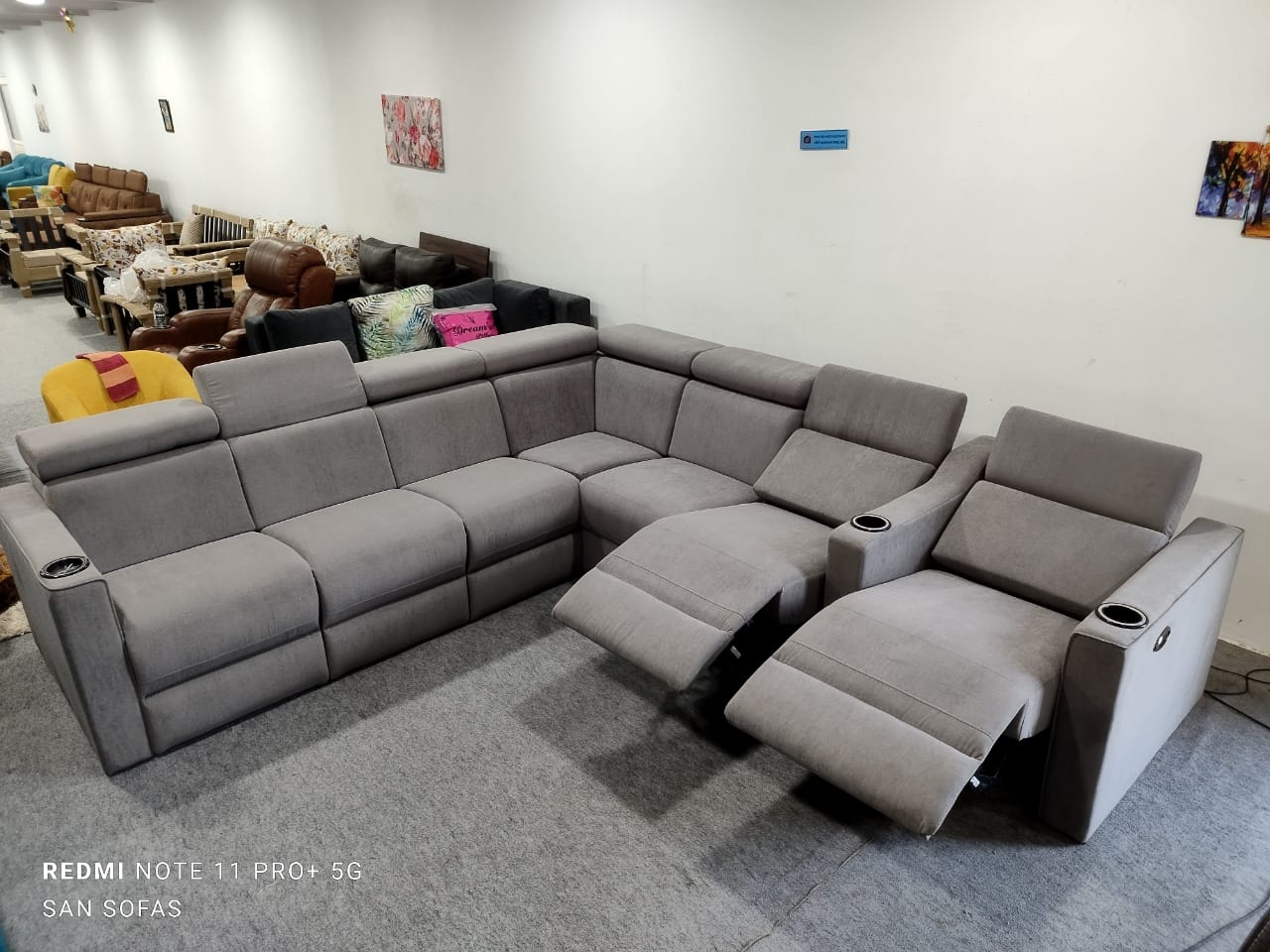Sofa with two recliner chairs for your comfort