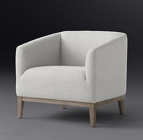 white square accent chair